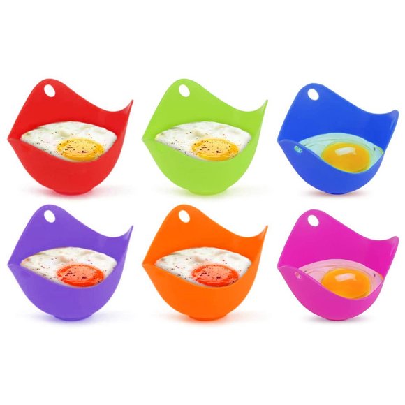 6-Pack: Silicone Egg Poaching Cooking Cups Set - Picture 2 of 5
